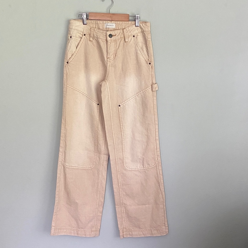 PacSun Cream Wide Leg Jeans